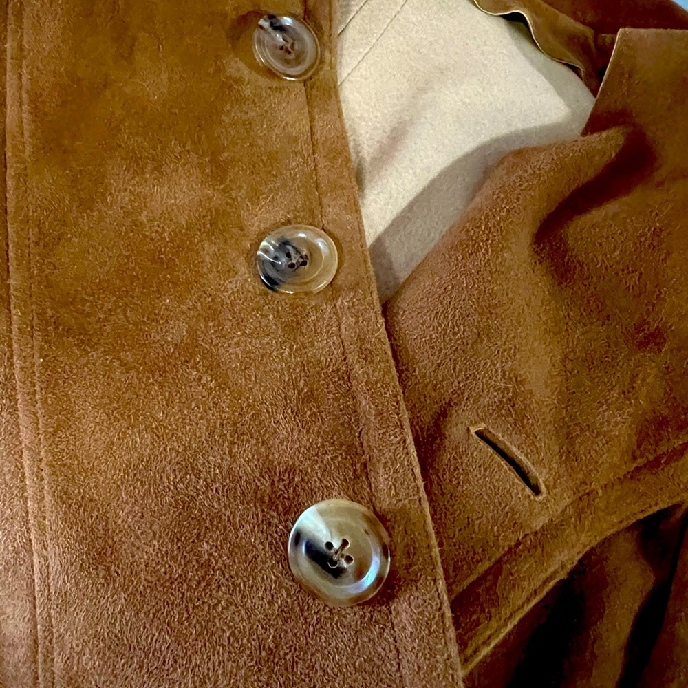 Ralph Lauren Purple Label Collection Suede fitted Womens jacket, Size 6 - Picture 5 of 16